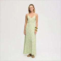 Lace Trim Slip Maxi Dress