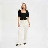 Short Sleeve Peasant Top