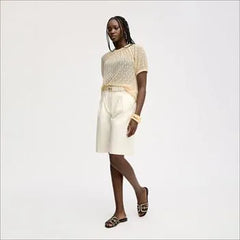 Stretch Lace Short Sleeve Top