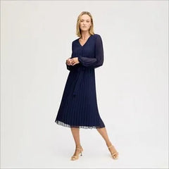 Long Sleeve Plisse Maxi Dress