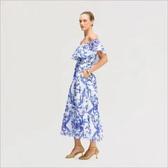 Off the Shoulder Midi Dress