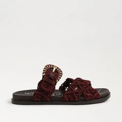 Lucy Woven Slip On Buckle Sandal