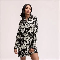 Floral Shirt Mini Dress