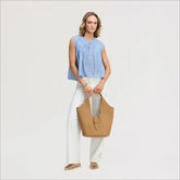 Sleeveless Tuck Tank