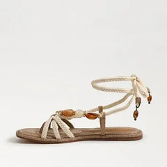 Rori lace Up Flat Sandal