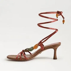Paloma Kitten Heel Wrap Sandal