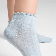 3 Pack Cotton Blend Pointelle Midanklet
