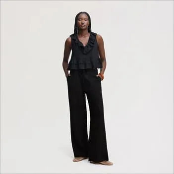 Drawstring Wide Leg