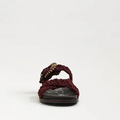 Lucy Woven Slip On Buckle Sandal