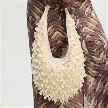 Ariel Pearl Knit Small Hobo