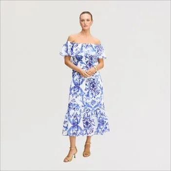 Off the Shoulder Midi Dress