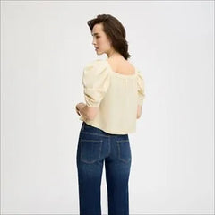 Square Neck Short Sleeve Top