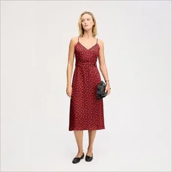 Red Hearted Belted Maxi Dress