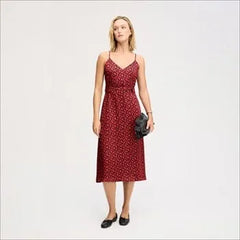 Red Hearted Belted Maxi Dress