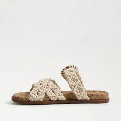 Lucy Woven Slip On Buckle Sandal