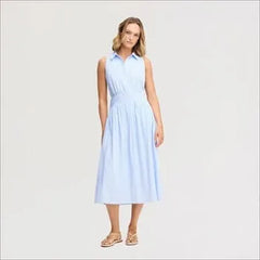 Striped Shirt Maxi Dress