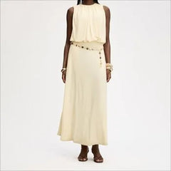 Gathered Midi Skirt