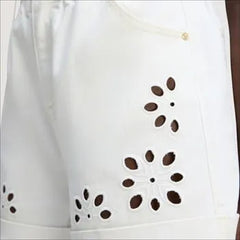 Embroidered Paperbag Short