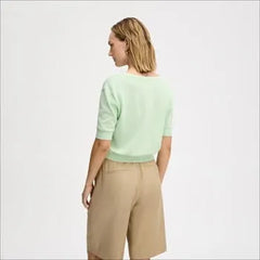 V-Neck Short Sleeve Sweater