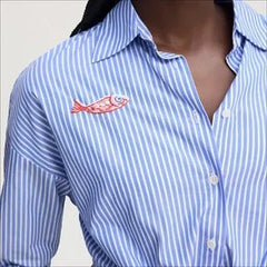 3/4 Sleeve Stripe Shirt